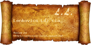 Lenkovics Lúcia névjegykártya